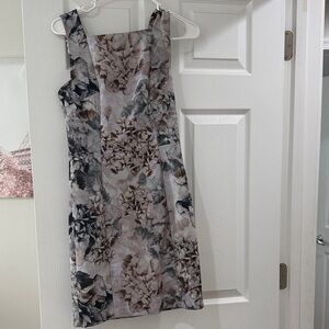 H&M Monochrome Floral Midi Dress